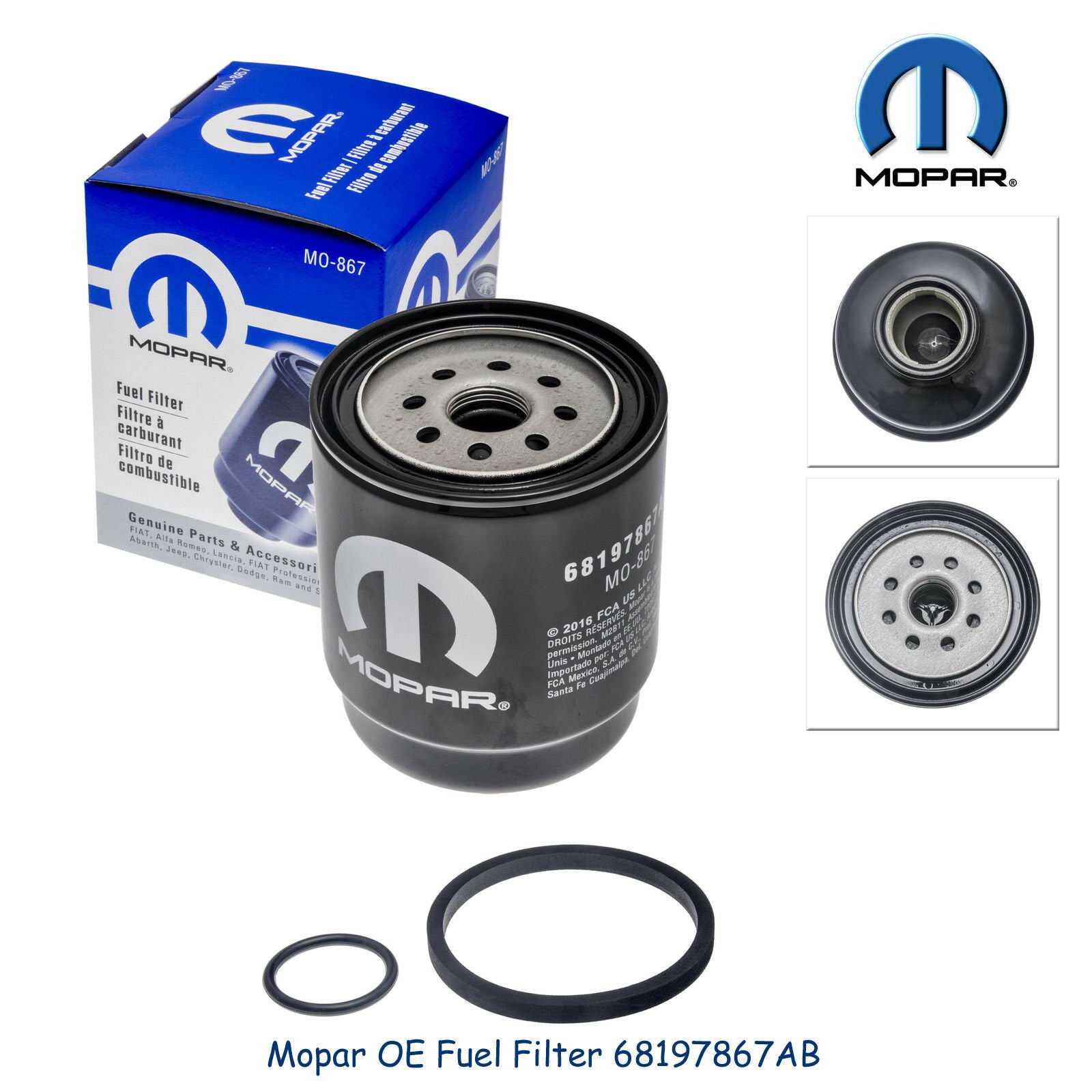 Diesel Oil Fuel Filter Kit Mopar Genuine 2013-2017 RAM 2500 3500 4500 5500 6.7L Diesel Oil Fuel Filter Kit Mopar Genuine 2013-2017 RAM 2500 3500 4500 5500 6.7L